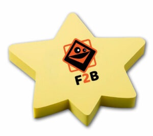 Bloc de post-it personnalisé découpé en forme d'étoile
