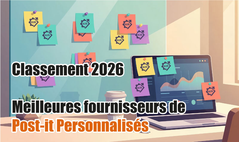 Comparatif 2026 des 4 meilleurs fournisseurs de post-it personnalisés en France — bureau professionnel