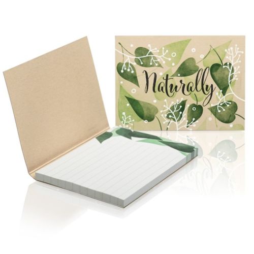 Post-it personnalisé couverture kraft papier recyclé ouvert